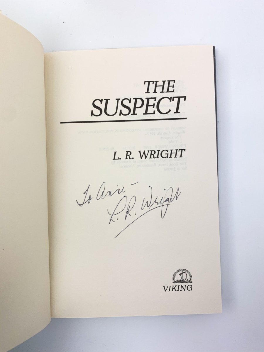 Wright, L R - The Suspect - SIGNED | signature page