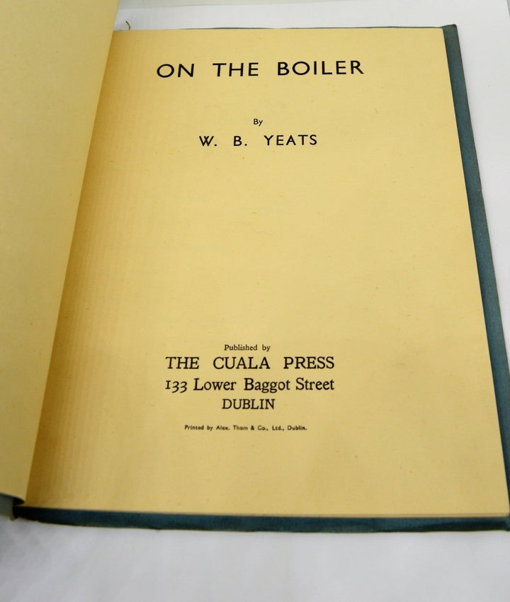 Yeats, W B - On the Boiler ( W B Yeats' son's copy ) | sample illustration