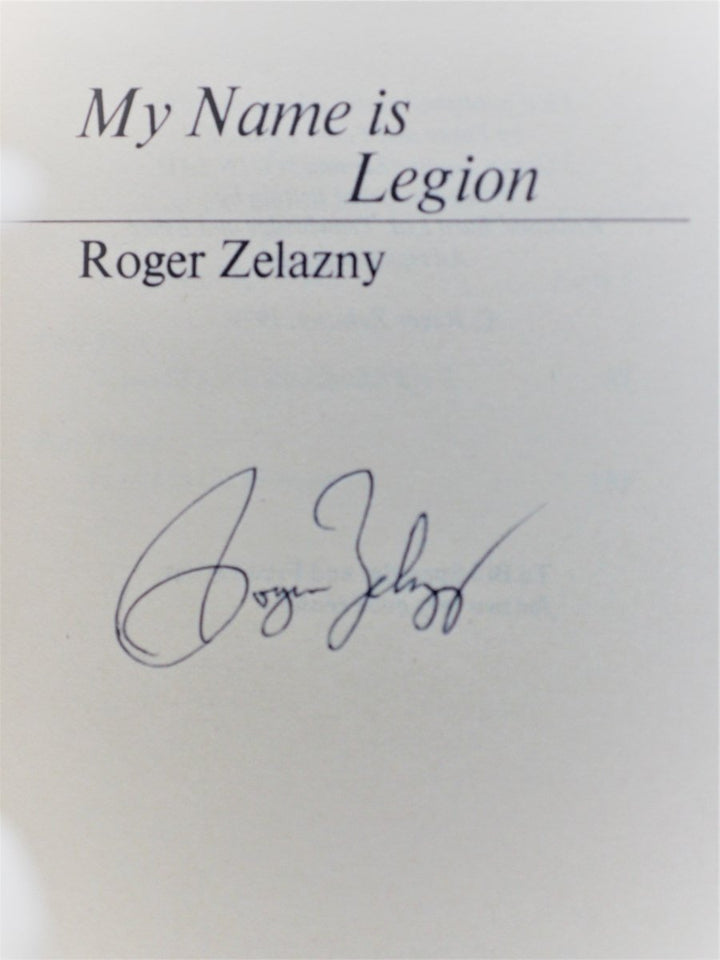 Zelazny, Roger - My Name is Legion (SIGNED) | signature page