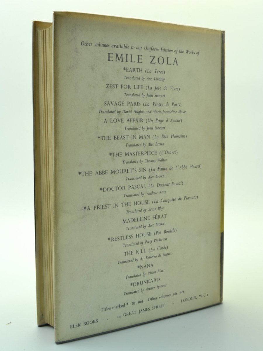 Zola, Emile - His Excellency | back cover