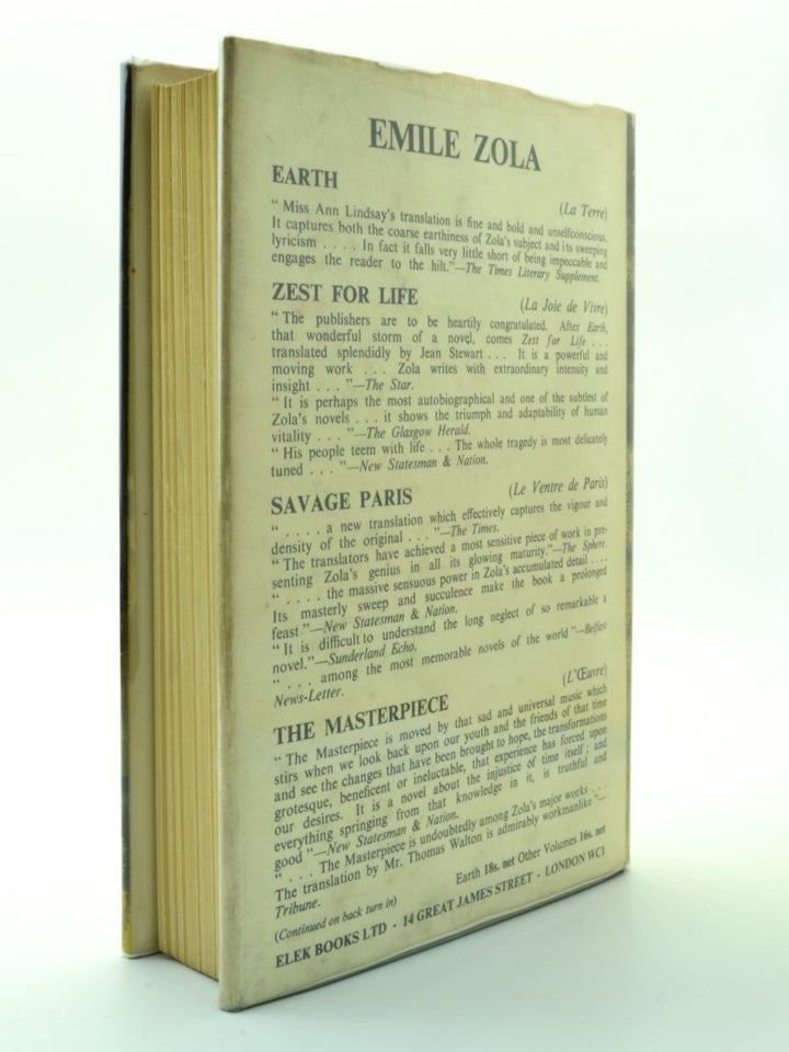 Zola, Emile - The Abbe Mouret's Sin | back cover